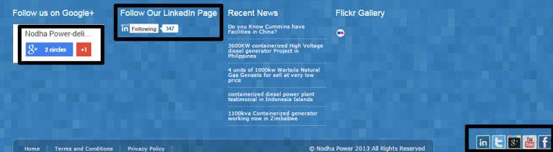 外贸B2B网站社交媒体设置-NodhaPower